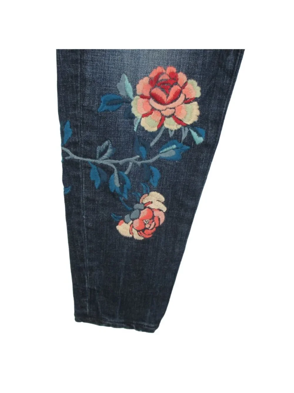 Polo Ralph Lauren Embroidered Women's Tompkins Skinny Floral Jeans US 25 NEW - Picture 4 of 10